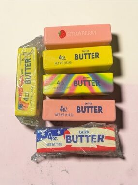 Butter Salted Stick - Bright Yellow Packaging with Red Accent. Set of 6